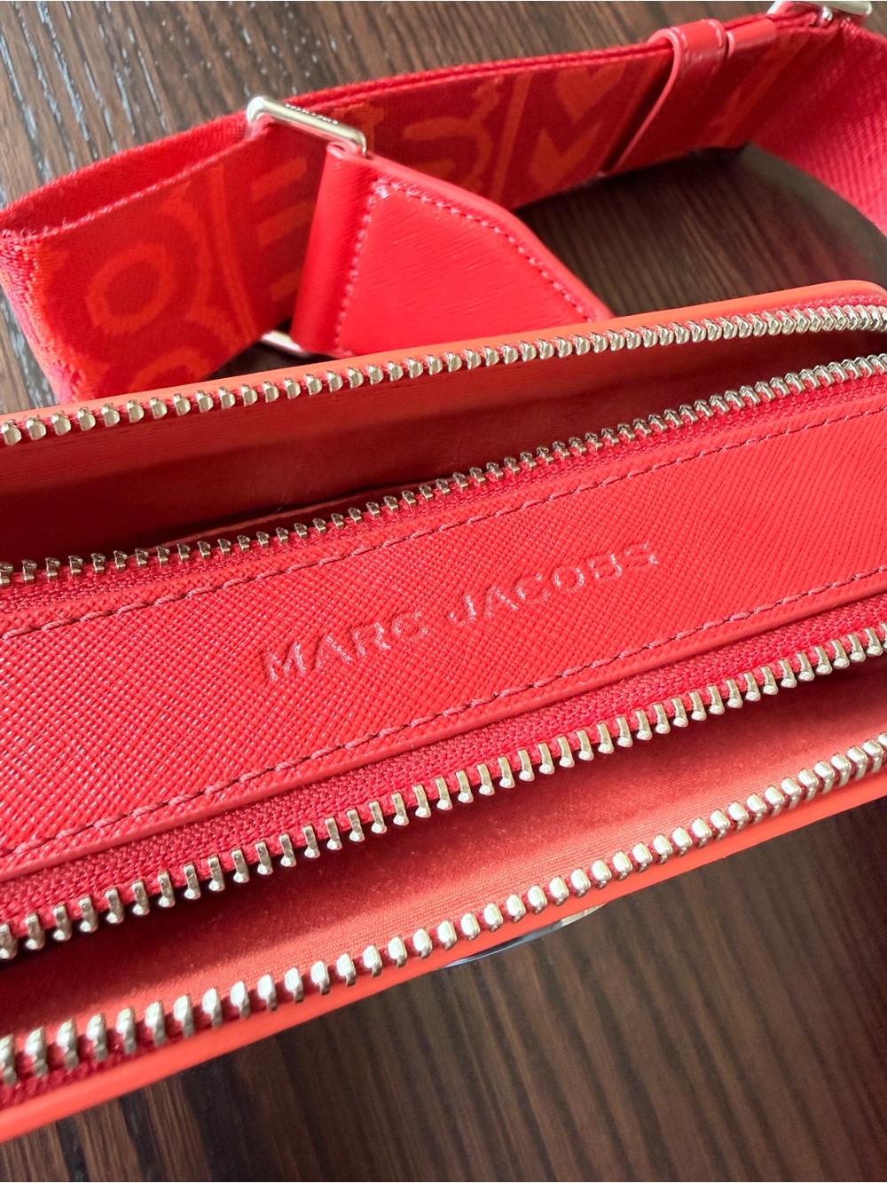 Marc Jacobs Snapshot Camera Bag Leather Orange/Red - Picture 9 of 10